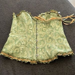 Green and gold corset size L
